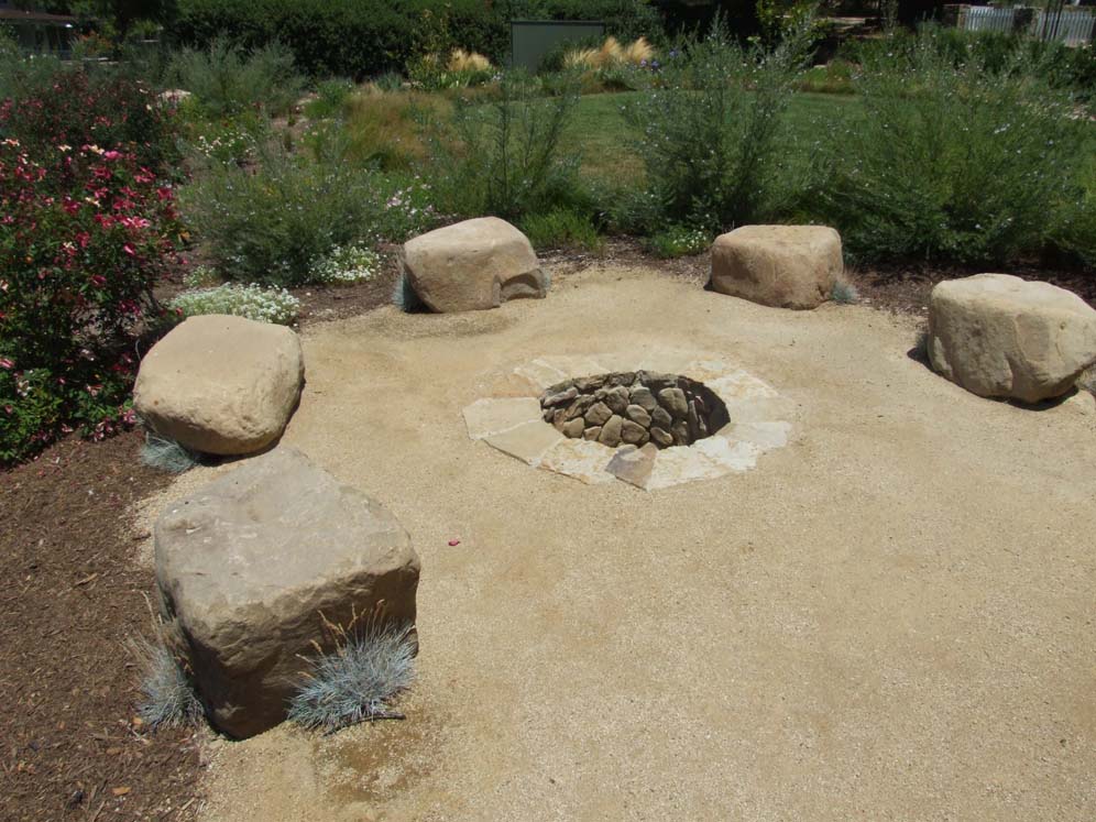 Firepit with Stone Stools