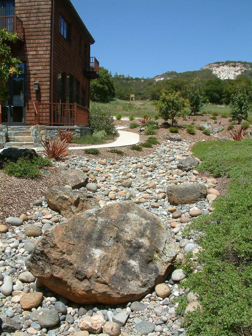 Boulders and Rocks in Dry Stream