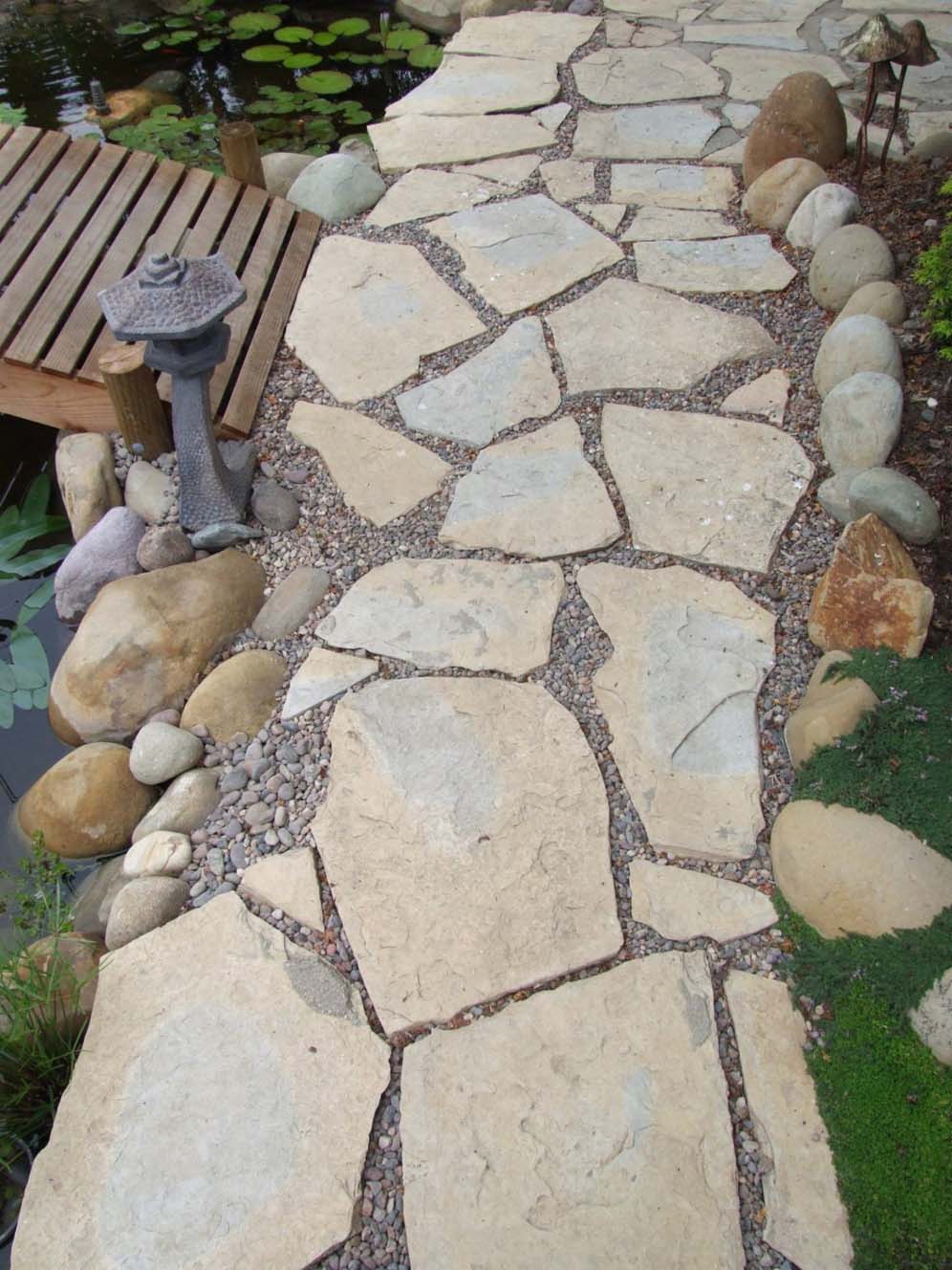 Organic Look Pavers and Gravel